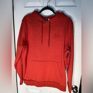 Women’s Under Armour Icon Fleece Lined Hoodie Thick Warm Dark Orange Large L